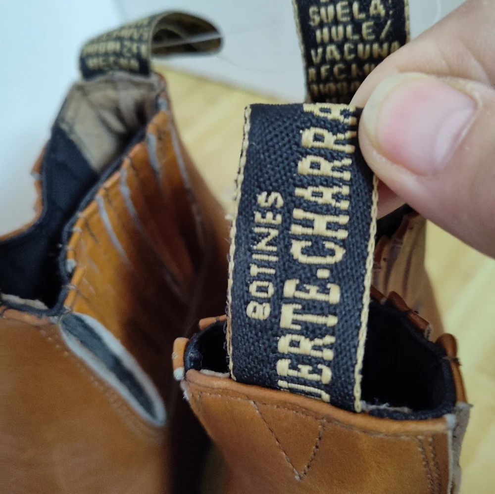 Children's Suerte-Charra Leather Botine Boots Handmade Mexico Rubber Sole Sz 2-3